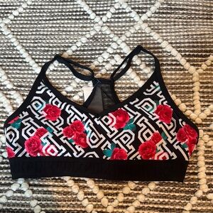 Victoria Secret PINK floral Ultimate sports bra - like new - woman’s size M